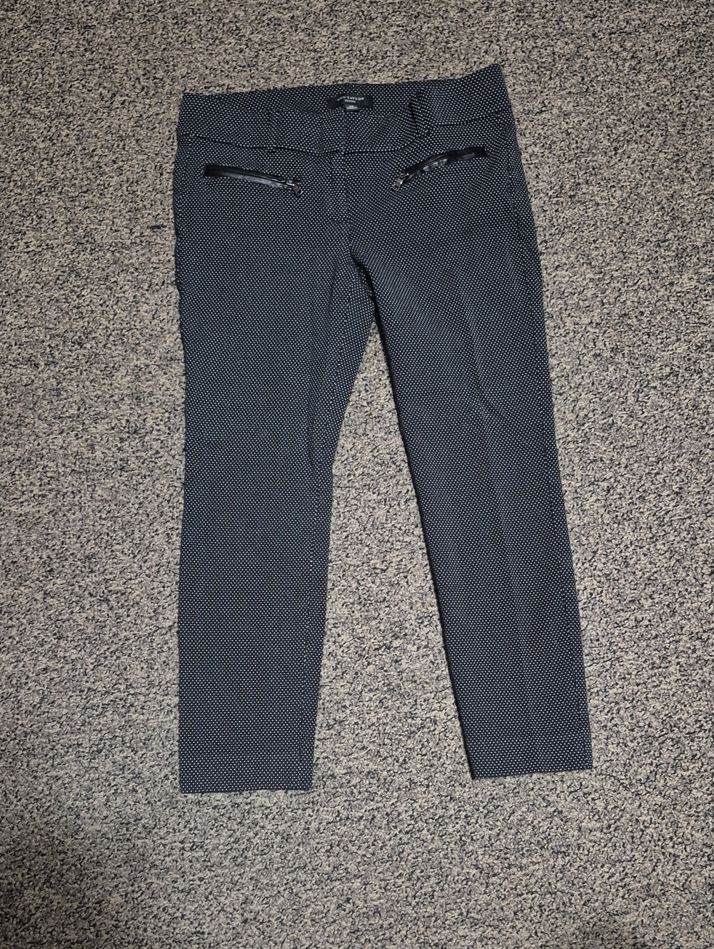 Ann Taylor Petite Black and White Polka Dot Pants
